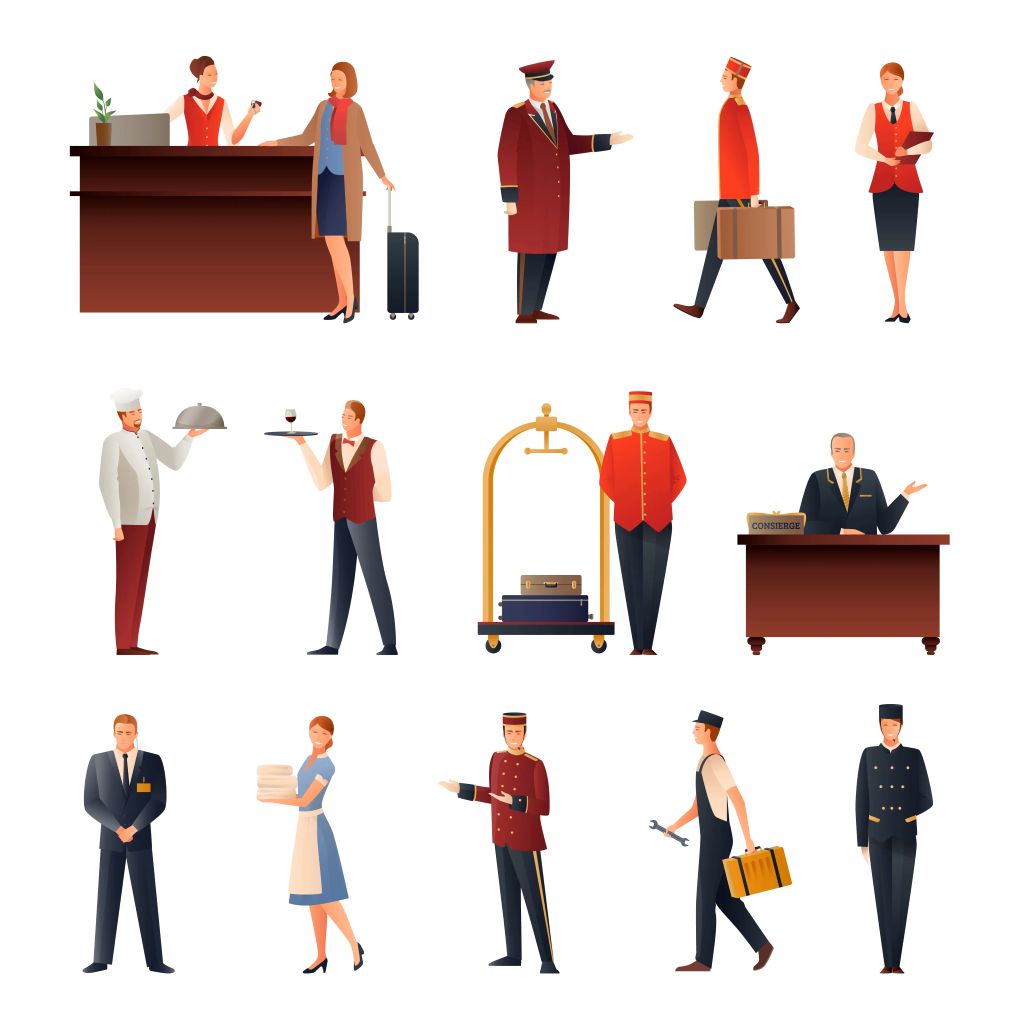An illustration showing the concept of Hospitality Sector
