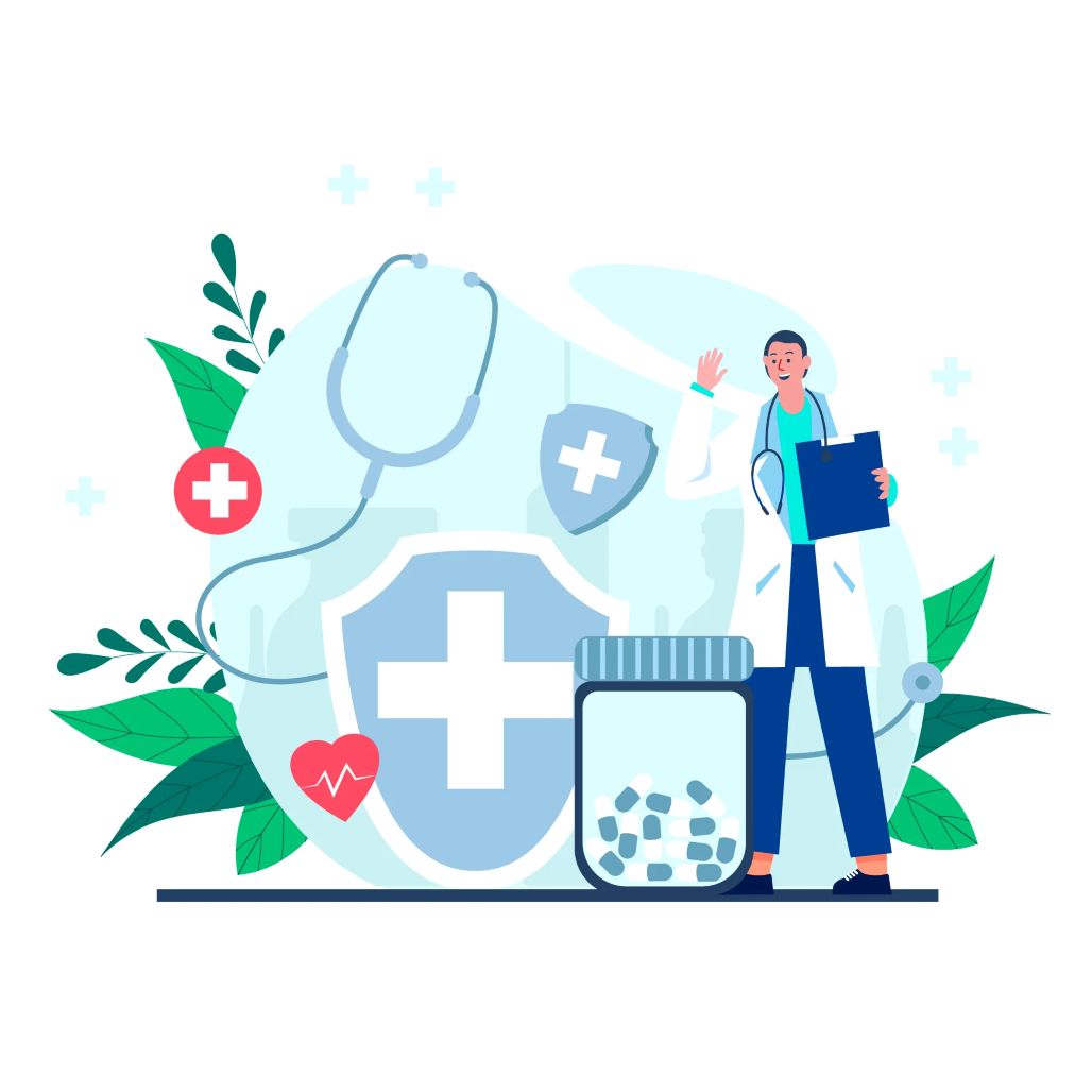  An illustration showing the concept of healthcare sector