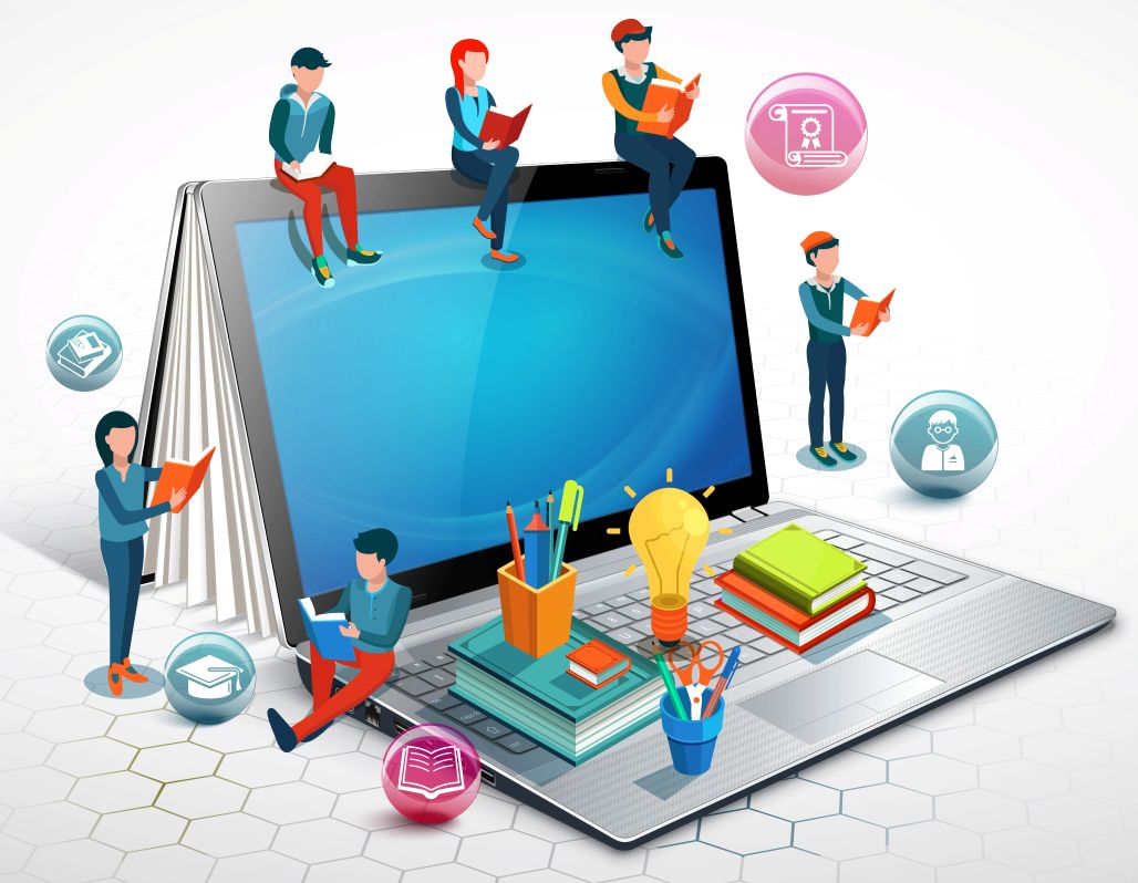 An illustration showing the concept of blended learning