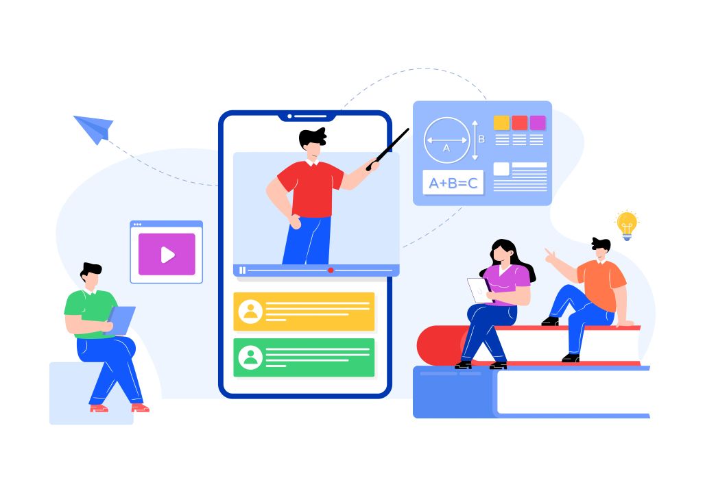 Employees attending corporate training via LMS, showing modern e-learning in action